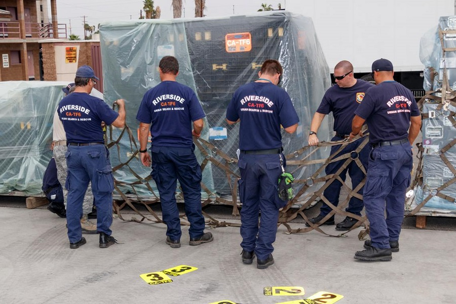 Members of CA-Task Force 6 prep for their trip to Puerto Rico to assist in the aftermath of Hurricane Maria.
