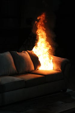 When flame retardants burn, they produce a toxic black smoke that contains furans and dioxins.