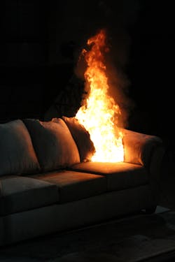 When flame retardants burn, they produce a toxic black smoke that contains furans and dioxins. When flame retardants burn, they produce a toxic black smoke that contains furans and dioxins.
