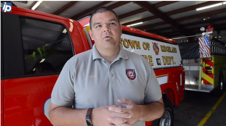 Ridgeland Fire Chief Bradley Bonds describes the scene where a hayride was struck by a vehicle.