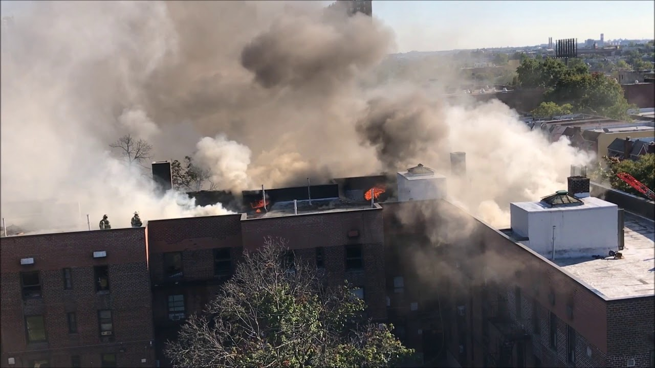Watch FDNY Tackle Fire on Roof of Apartment Building