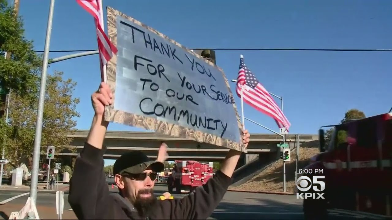 CA Residents Thank Firefighters Finally Heading Home