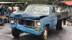 The North Carolina Highway Patrol says this pickup driven by an allegedly impaired man struck and killed Triple Community firefighter Jason Hensley on Sunday night while he was clearing storm debris near Morgantown.