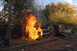 A fire believed to be arson burns at a stray cat shelter in South Philadelphia this past weekend. A fire believed to be arson burns at a stray cat shelter in South Philadelphia this past weekend.