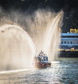 Lake Assault Boats delivered a 34-foot, high-performance fireboat to the Pittsburgh Bureau of Fire. The fireboat, named after Pittsburgh&rsquo;s first female mayor, Sophie Masloff, who passed away in 2014, was dedicated on October 27.