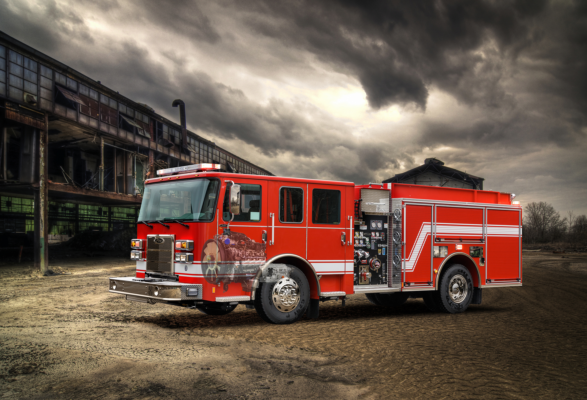 Pierce Manufacturing today introduced the first-ever Pierce Saber&circledR; custom chassis equipped with a Ford 6.7L Power Stroke V-8 turbo diesel power train. Roush &ndash; a leader in motorsports and high-performance passenger vehicles &ndash; oversaw the integration, testing, and validation of the new system.