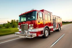 Pierce Manufacturing has sold a Pierce Saber custom pumper equipped with a Ford 6.7L V-8 turbo diesel power train &ndash; similar to the one pictured here &ndash; to the Lafayette County Fire Department located in Oxford, MS, home of the University of Mississippi. The vehicle will be delivered in 2018.