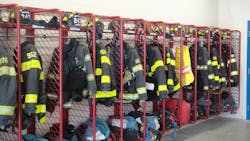Ready Rack donated a Wall Mounted Red Rack™ storage racks system to help the Oceanside Fire Department rebuild after Super Storm Sandy. Ready Rack donated a Wall Mounted Red Rack™ storage racks system to help the Oceanside Fire Department rebuild after Super Storm Sandy.