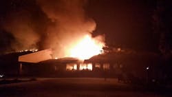 Fire was through the roof when Boerne firefighters arrived at the Tapatio resort Saturday night. Fire was through the roof when Boerne firefighters arrived at the Tapatio resort Saturday night.