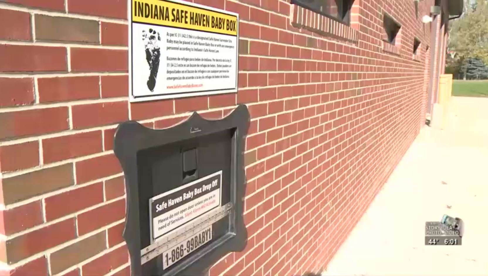 A Safe Haven Baby Box at a fire station in Michigan City, IN.