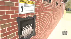 A Safe Haven Baby Box at a fire station in Michigan City, IN.
