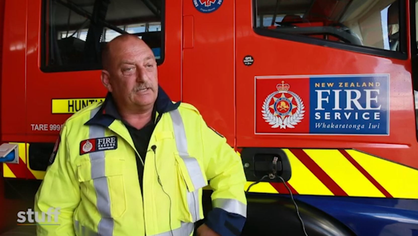 Craig Bush, the fire chief in Huntly, New Zealand.