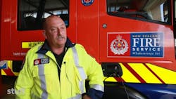Craig Bush, the fire chief in Huntly, New Zealand.