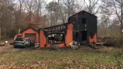 The Butler Township home where a man was killed in a fire on Saturday, Nov. 11, 2017.