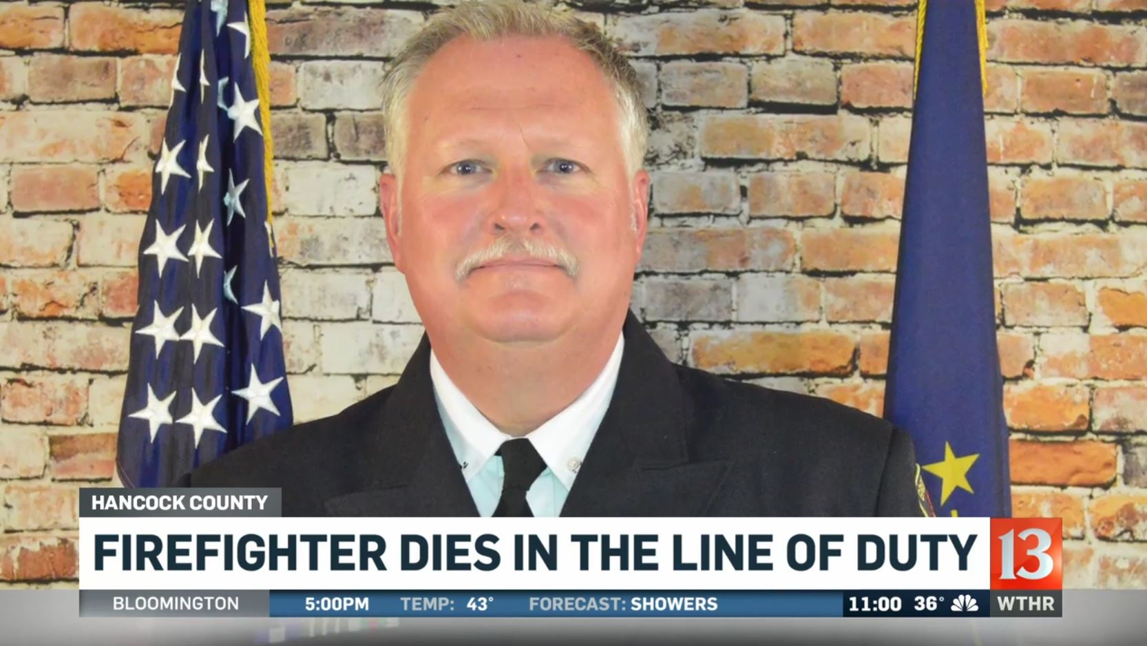 Greenfield, IN, firefighter Scott Compton, who died Saturday, Nov. 11, 2017, at his home hours after battling a fire the night before.