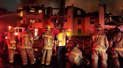 Dallas firefighters on scene of a structure fire on Oct. 20, 2017.