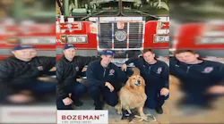 MT Firefighters Rescue Dog from Icy Pond