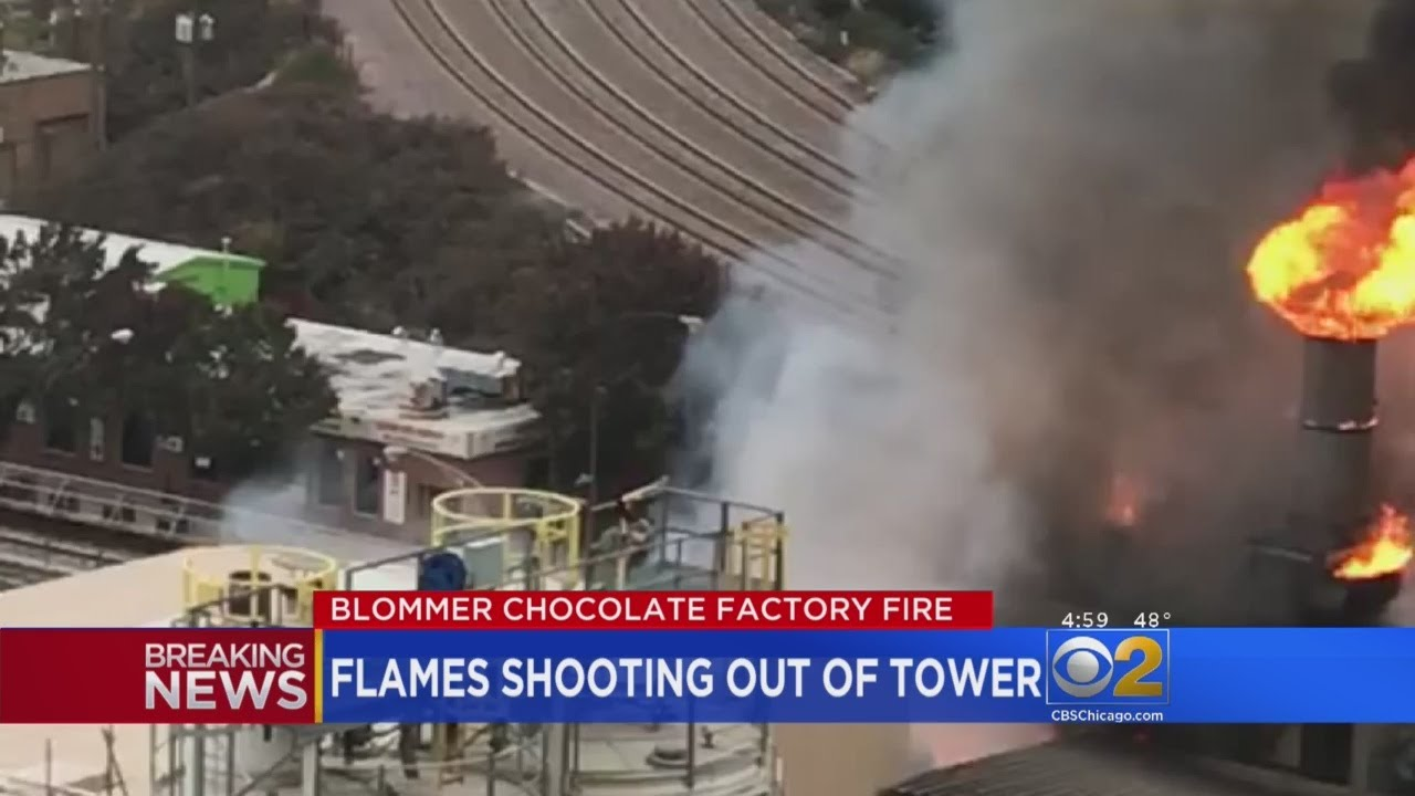 Chicago FFs Tackle Mechanical Blaze at Chocolate Factory