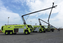 Oshkosh Airport Products has delivered three Oshkosh&circledR; Striker&circledR; 6 X 6 aircraft rescue and fire fighting (ARFF) vehicles to Kotoka International Airport (ACC) located in Accra, the capital of Greater Accra in the West African country of Ghana. Their arrival was celebrated with a traditional rollout ceremony at the airport.