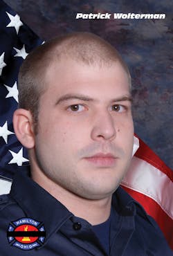 Hamilton, OH, firefighter Patrick Wolterman, who was killed in the line of duty in December 2015.