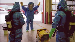 When gases are involved, dry decontamination can be used.