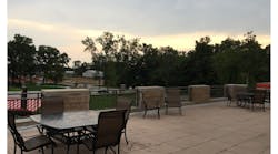 Portage, IN, Fire Station No. 3 includes an outdoor space for dining, gathering and social interaction for firefighters. Portage, IN, Fire Station No. 3 includes an outdoor space for dining, gathering and social interaction for firefighters.