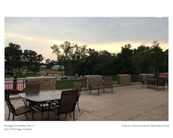 Portage, IN, Fire Station No. 3 includes an outdoor space for dining, gathering and social interaction for firefighters.