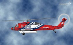 Rendering of the Firehawk that will provide the City of San Diego Fire Department an essential, multi-mission helicopter to protect the lives and property of San Diego&rsquo;s citizens.