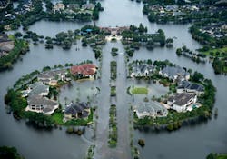 Flood waters in the Eldridge North neighborhood in Houston on Aug. 30, 2017. Hurricane Harvey inundated the Houston area with several feet of rain.