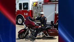 Brazoria, TX, fire Capt. Dene Barber, who fell ill Wednesday night while battling a fire and later died at a hospital. Brazoria, TX, fire Capt. Dene Barber, who fell ill Wednesday night while battling a fire and later died at a hospital.