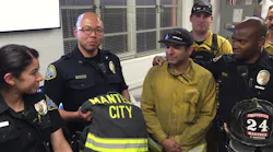 Watch CA Police Return Stolen Gear to Grateful Firefighter