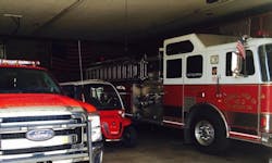 The apparatus bay inside Good Will Hose Co. #2 in Plymouth, PA. The apparatus bay inside Good Will Hose Co. #2 in Plymouth, PA.