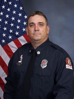 Tallahassee, FL, firefighter Jeffery Atkinson, who died Thursday at his station while on duty.