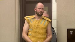 Milwaukee firefighter Michael Peden enters a Milwaukee County courtroom on Thursday, Dec. 7, 2017, to face charges of sexual assault of a female coworker. Milwaukee firefighter Michael Peden enters a Milwaukee County courtroom on Thursday, Dec. 7, 2017, to face charges of sexual assault of a female coworker.