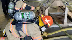 Piedmont High School students take part in a drill on Dec. 14, 2017, during a recruitment program offered by the city's fire department.