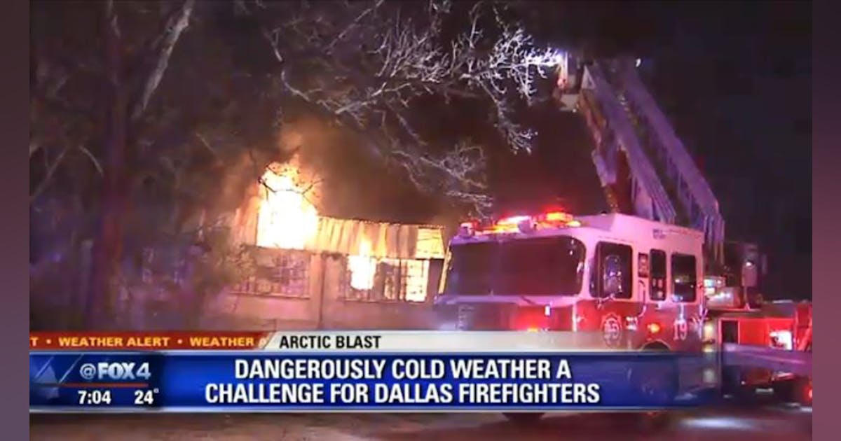 Dallas Firefighters Battle Warehouse Fire in Cold Temps - Firefighter ...