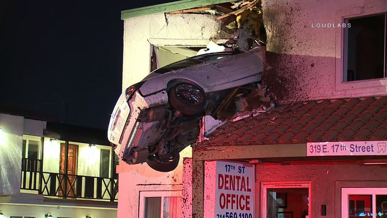 Watch CA Firefighters Rescue Victims after Car Goes Airborne