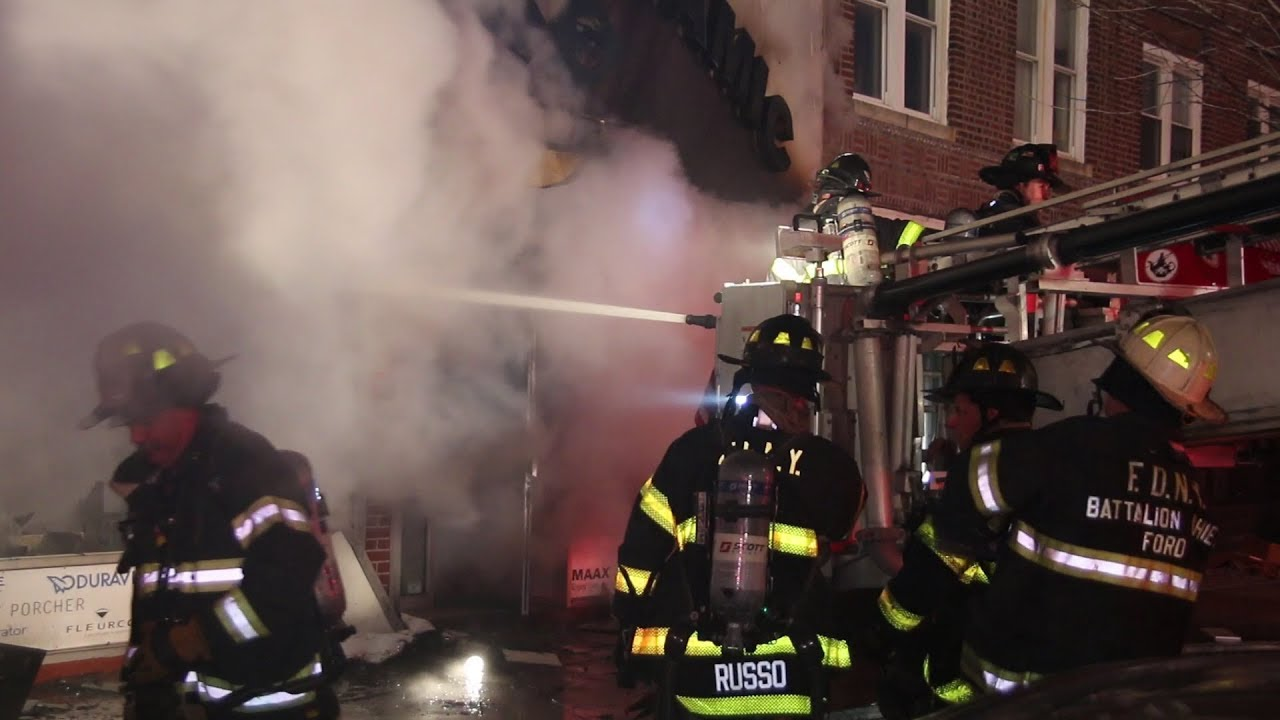 Raw Footage of FDNY Battling Intense Commercial Blaze
