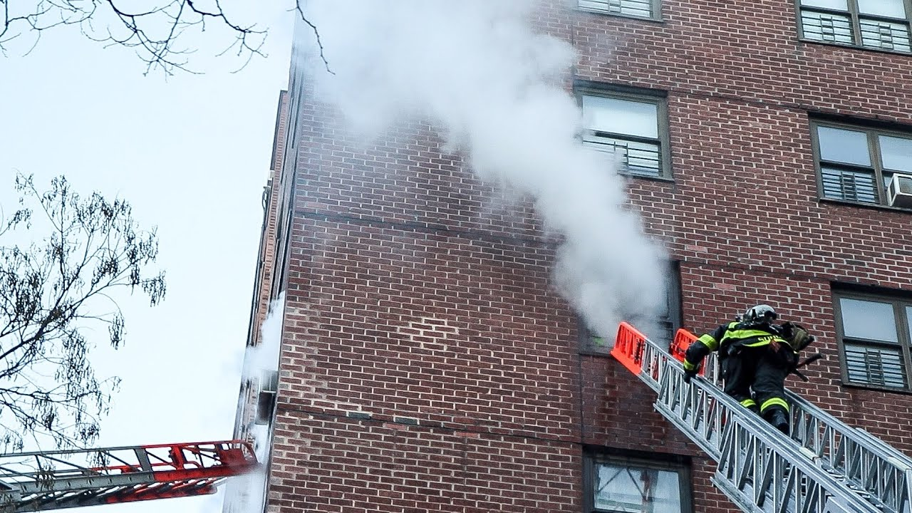 Raw Footage of FDNY Battling Seventh-Floor Apartment Fire