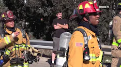 CA Firefighters Battle Tractor-Trailer Blaze on Busy Freeway