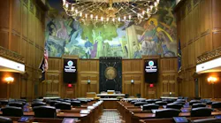 The interior of the Indiana Statehouse in Indianapolis.