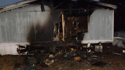 The aftermath of a mobile home fire started by 17-year-old Thomas Euten, who is in the Sumter Fire Department Explorers program. The aftermath of a mobile home fire started by 17-year-old Thomas Euten, who is in the Sumter Fire Department Explorers program.