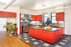Kitchen spaces require finishes to be significantly more durable and cleanable than a typical residence or commercial facility.