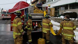 West Hazleton, PA, firefighters at work during a structure fire on Jan. 20, 2018. West Hazleton, PA, firefighters at work during a structure fire on Jan. 20, 2018.