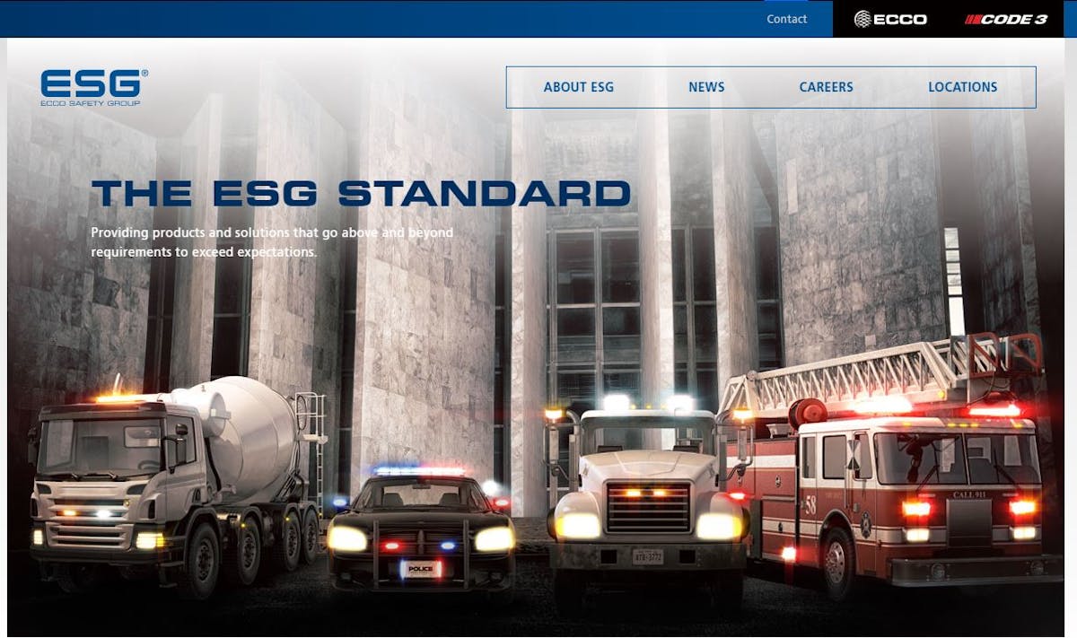 Visitors to eccosafetygroup.com will have an informative experience as they learn about the commercial vehicle and emergency brands &ndash; ECCO and Code 3.