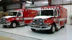 Bel Air Ambulance 396 was being driven to a dealer to repair damage sustained in a Feb. 4 crash when it was involved in an accident on a New Jersey interstate. Bel Air Ambulance 396 was being driven to a dealer to repair damage sustained in a Feb. 4 crash when it was involved in an accident on a New Jersey interstate.