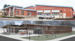Vancouver firefighters have moved into new Stations 1 and 2 and the fire chief said the stations represent a change in the department's culture. Crews moved into Station 1 (top) in January finishing touches are still being completed. The bottom image is the architect's rendering of Station 1.