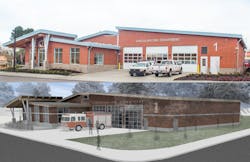Vancouver firefighters have moved into new Stations 1 and 2 and the fire chief said the stations represent a change in the department's culture. Crews moved into Station 1 (top) in January finishing touches are still being completed. The bottom image is the architect's rendering of Station 1. Vancouver firefighters have moved into new Stations 1 and 2 and the fire chief said the stations represent a change in the department's culture. Crews moved into Station 1 (top) in January finishing touches are still being completed. The bottom image is the architect's rendering of Station 1.