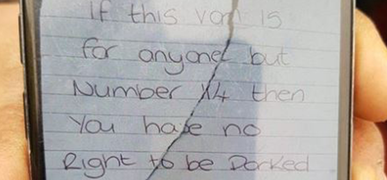 The 26-year-old woman left a threatening note on the West Midland Ambulance Service vehicle.