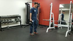 Deadlifts—How to do it: Nothing is more natural to the human body than the task of lifting something from the ground. The principal idea of the deadlift is very simple: Pick up a barbell or dumbbells off the ground and set it or them back down. Make sure to keep your feet flat on the ground and maintain good posture throughout the movement. Brace your abs for added back protection. Deadlifts—How to do it: Nothing is more natural to the human body than the task of lifting something from the ground. The principal idea of the deadlift is very simple: Pick up a barbell or dumbbells off the ground and set it or them back down. Make sure to keep your feet flat on the ground and maintain good posture throughout the movement. Brace your abs for added back protection.